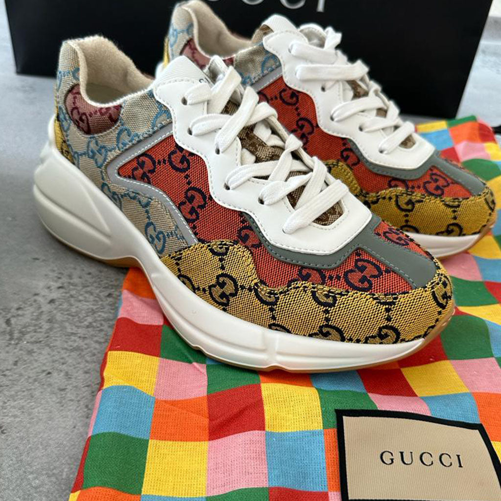 GUCCI SNEAKERS RHYTON MULTICOLOR GG