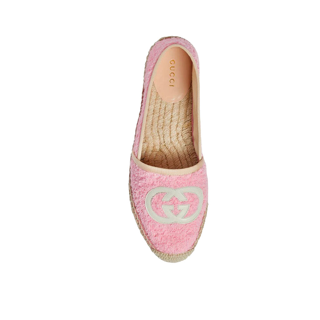 GUCCI Interlocking G Terry Espadrilles In Pink