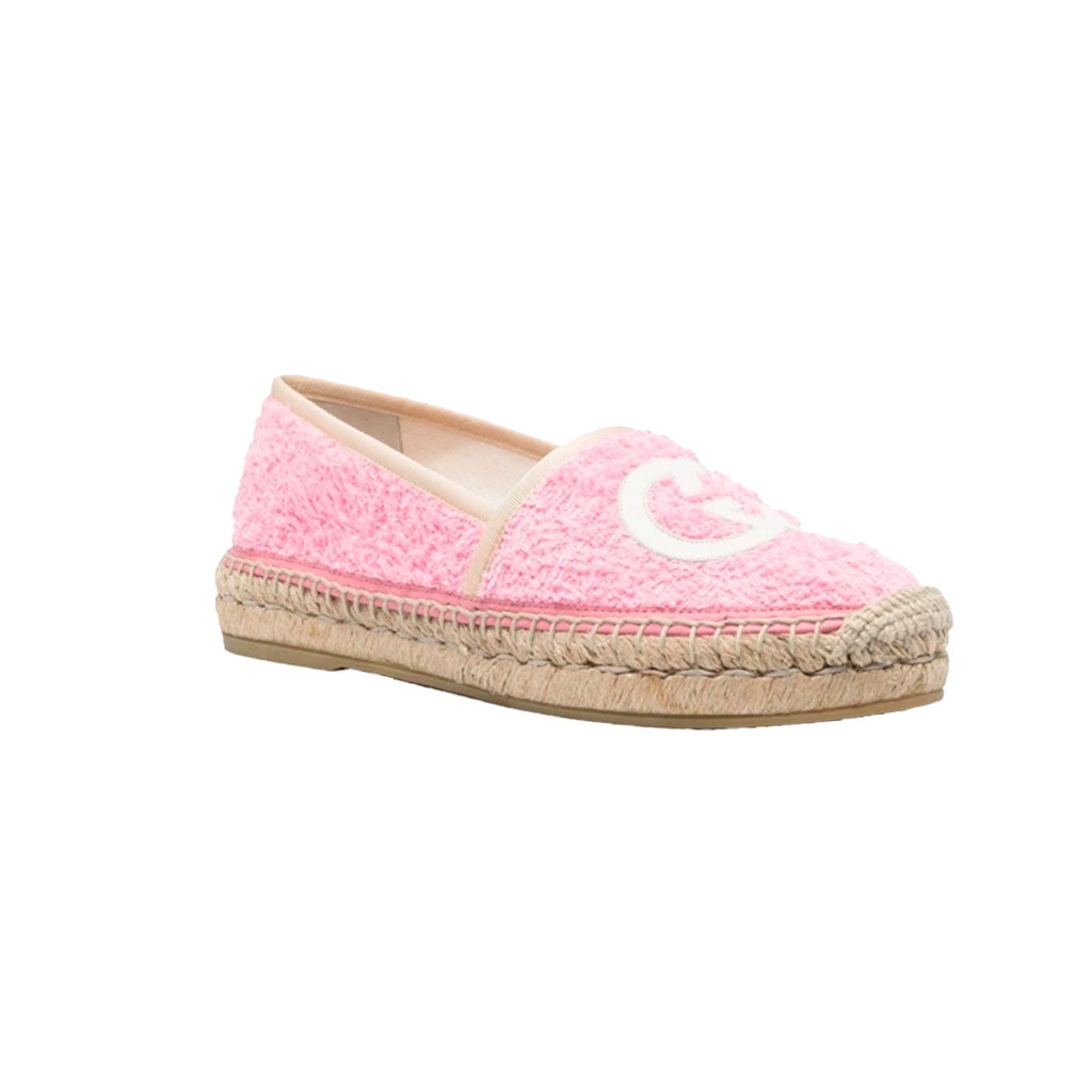 GUCCI Interlocking G Terry Espadrilles In Pink