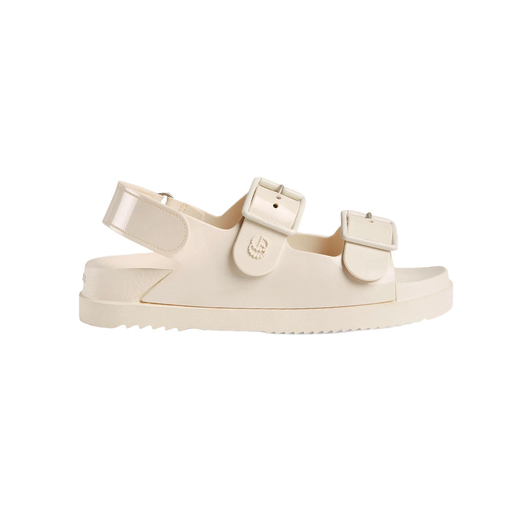 GUCCI LOW SANDALS WHITE GG