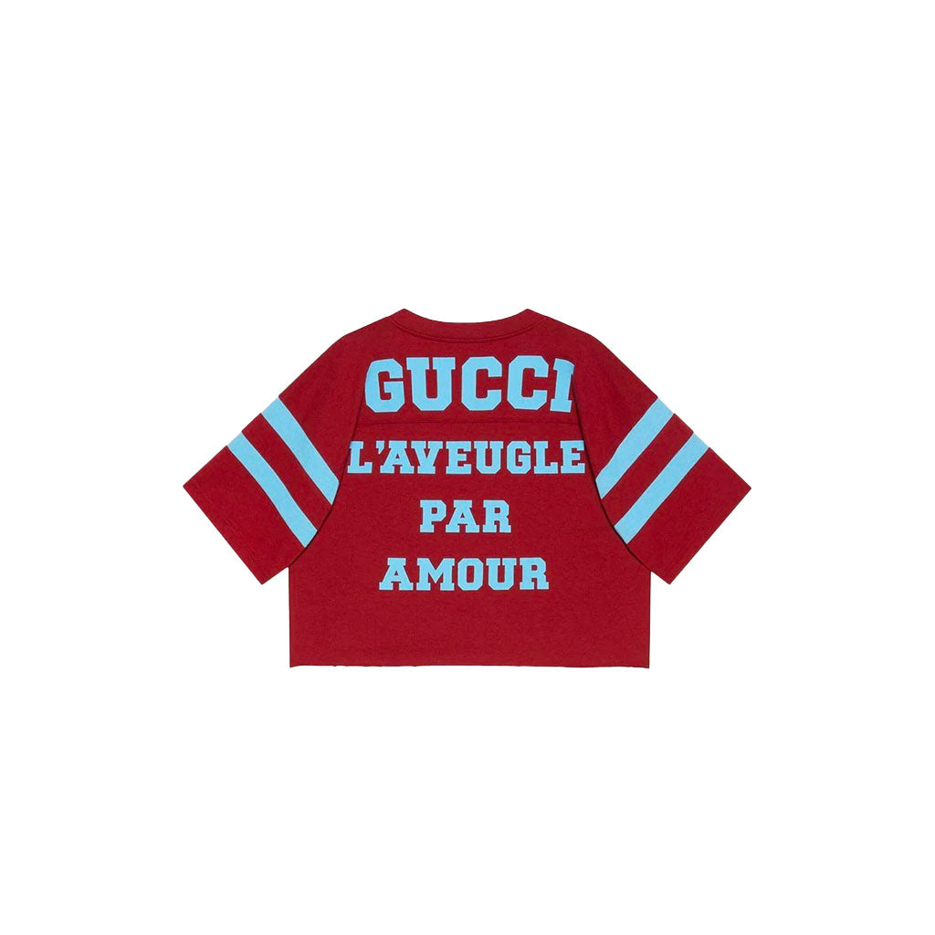 GUCCI 1921 L'Aveugle Par Amour cropped T-shirt