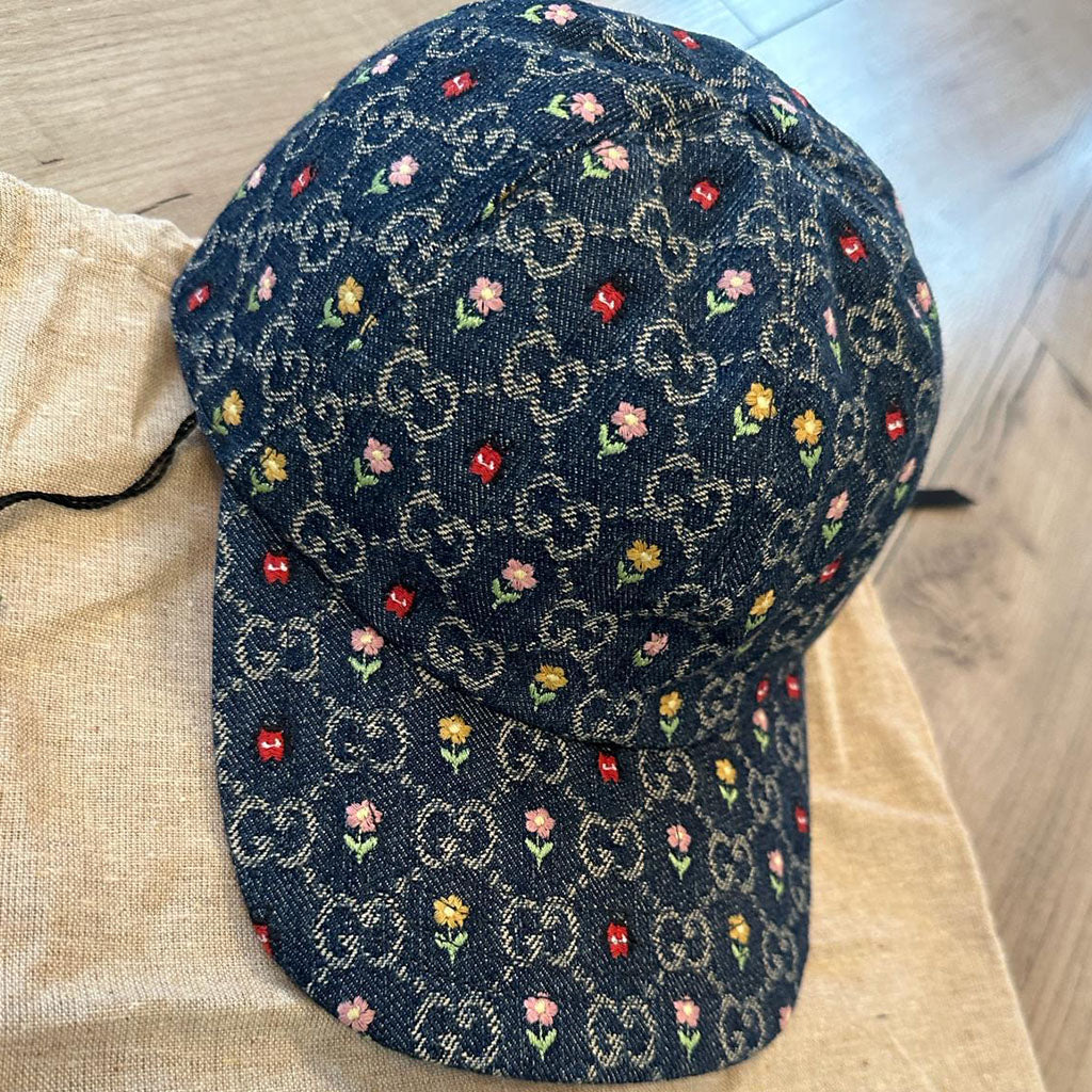 Gucci Blooming Love Floral Denim cap Limited Edition