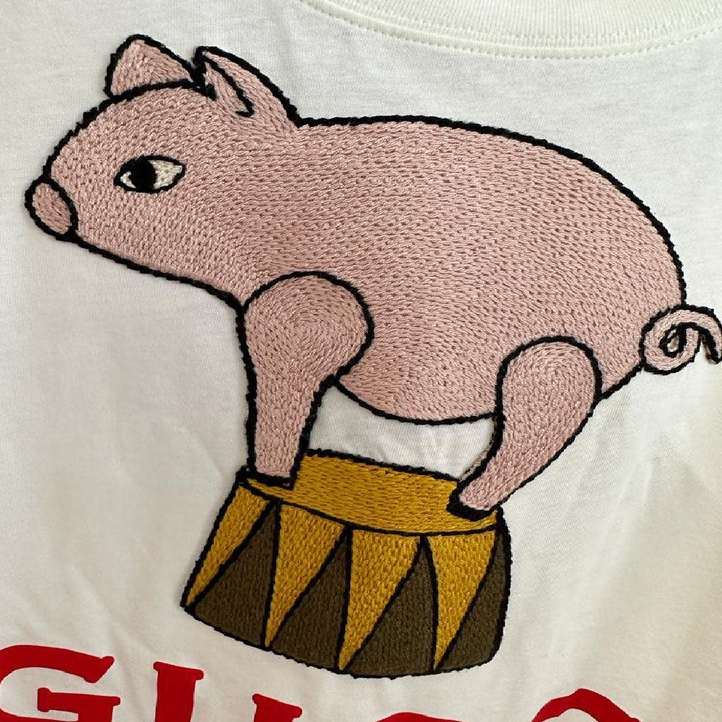 GUCCI T-SHIRT Z NADRuKIEM PIGGY